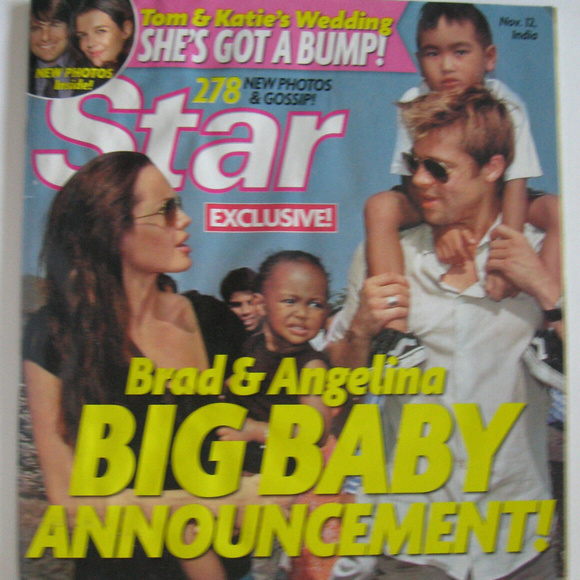 NOV 27, 2006 STAR MAG BRAD & ANGELINA TOM & KATE - Picture 1 of 7